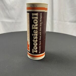 Vintage Tootsie Roll Coin Bank 7" Kidney Foundation Candy Drive KF Donations